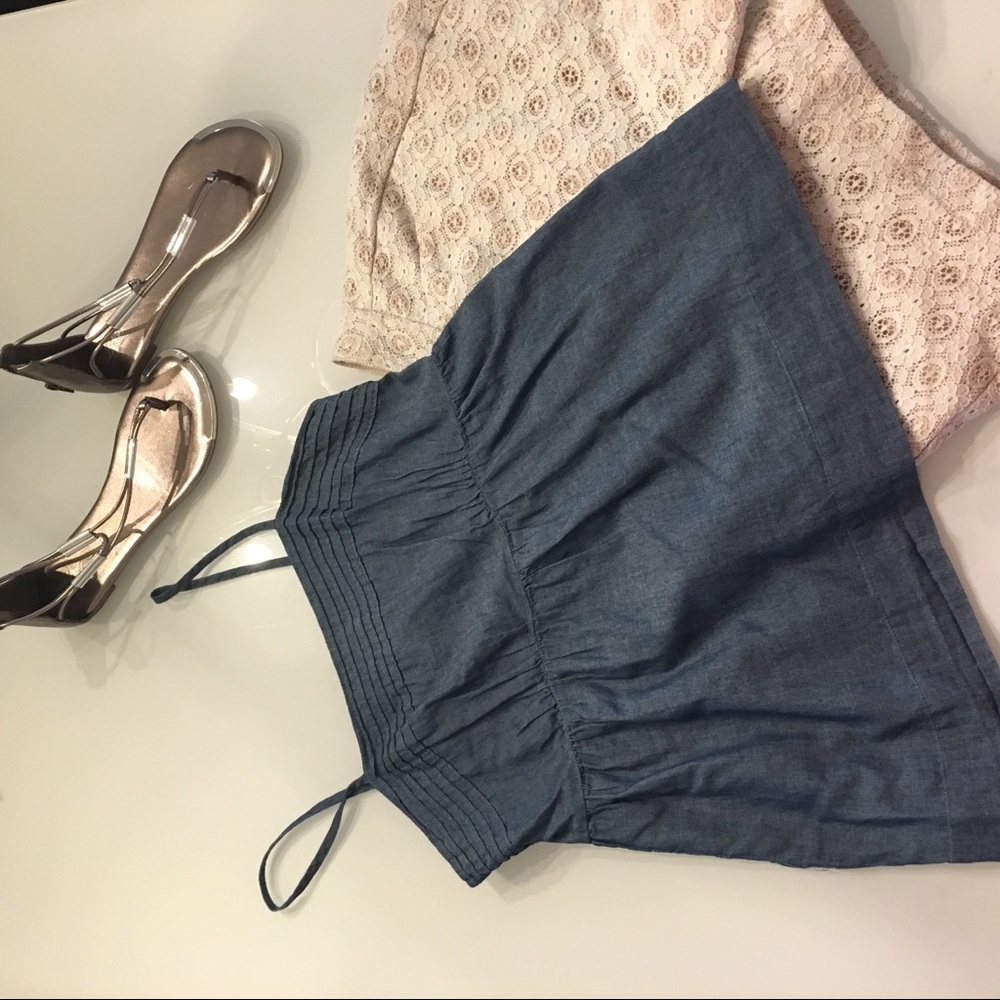 Loft Ann Taylor xs jean spaghetti strap blouse